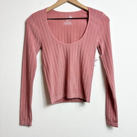FREE PEOPLE LUCKY YOU LAYERING PINK TOP XS/SMALL BRAND NEW WITH TAGS - Picture 5 of 6